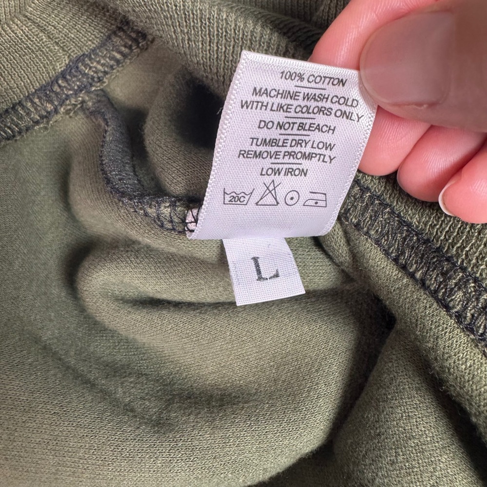 NWOT‎ American Giant Mens L French Rib Raglan Colorblock Crewneck Pullover Green - Picture 5 of 9